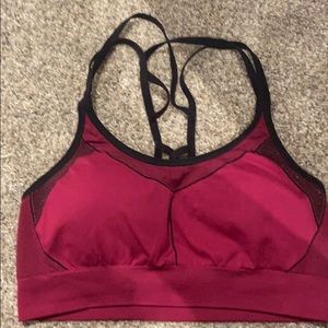 Pink and Black Sports Bra